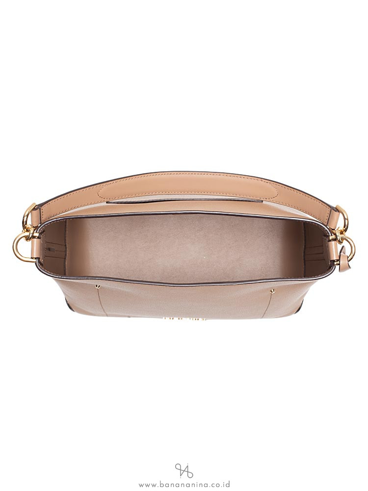 MICHAEL KORS Hayes Leather Large Bucket Bag Dark Khaki