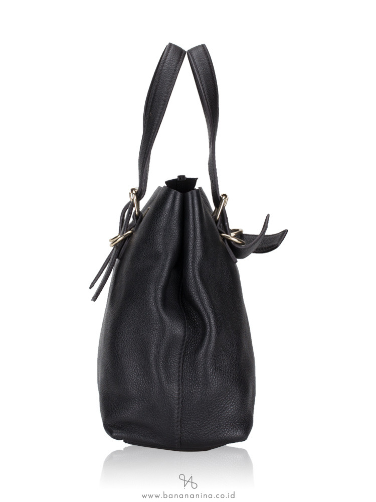 BIMBA Y LOLA Pebble Leather Tote Black