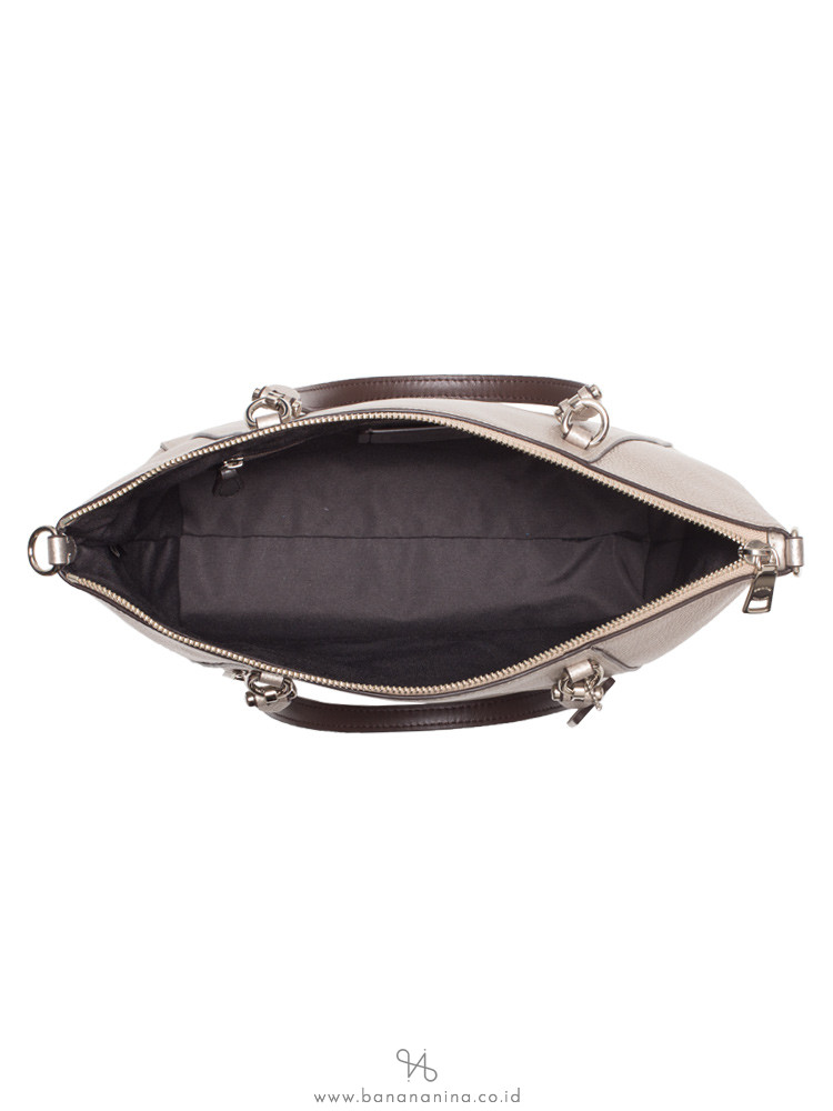 COACH 87686 Metallic Prairie Leather Satchel Platinum
