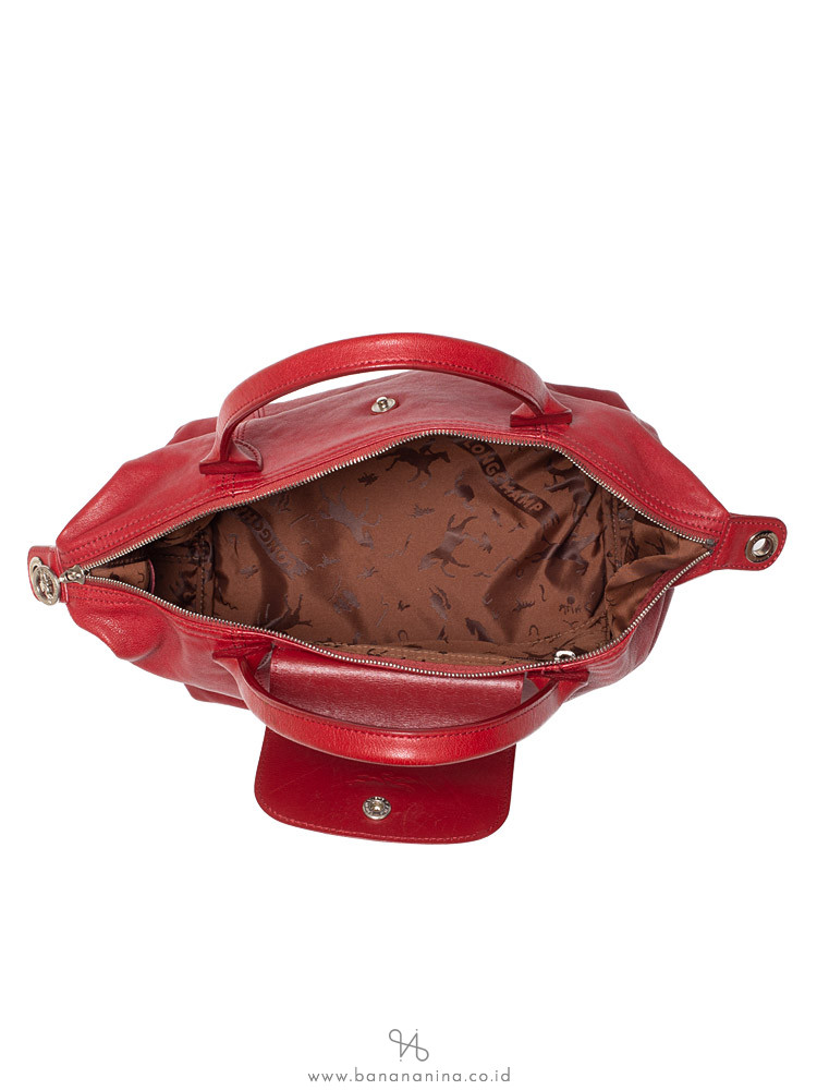 LONGCHAMP Le Pliage Cuir Small SH Red