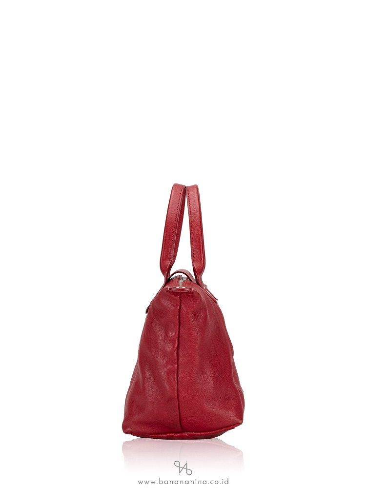 LONGCHAMP Le Pliage Cuir Small SH Red