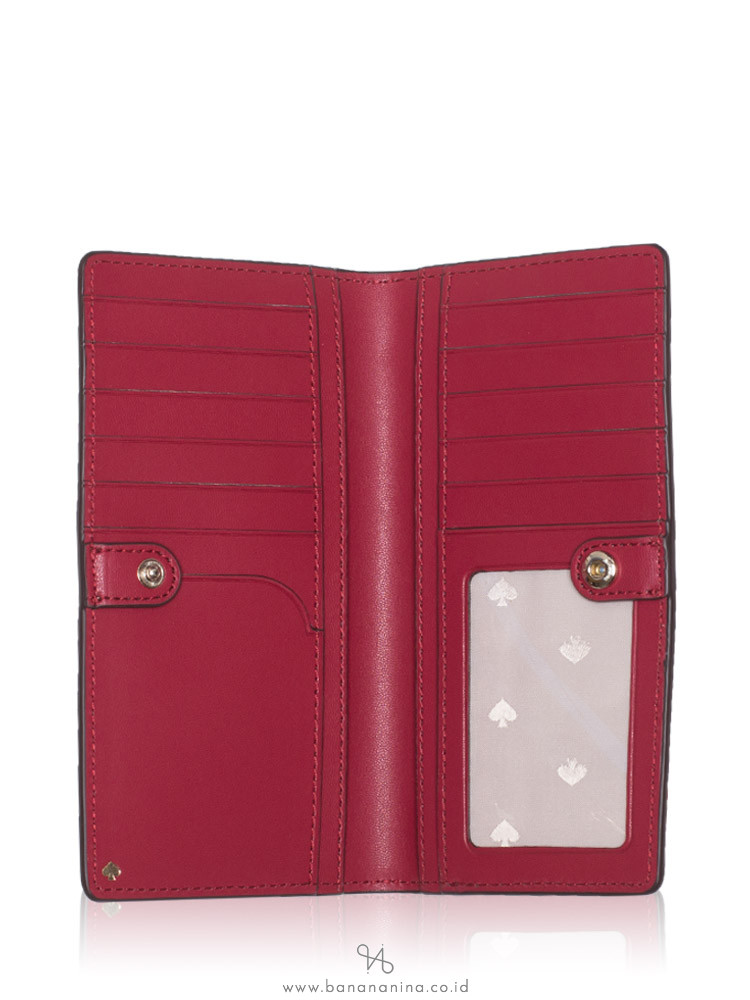 KATE SPADE Cameron Large Slim Bifold Wallet Rosso