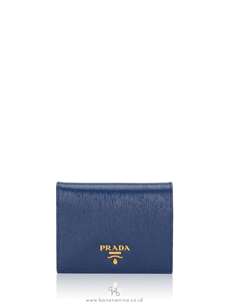PRADA 1MV204 Vitello Move Small Wallet Bluette