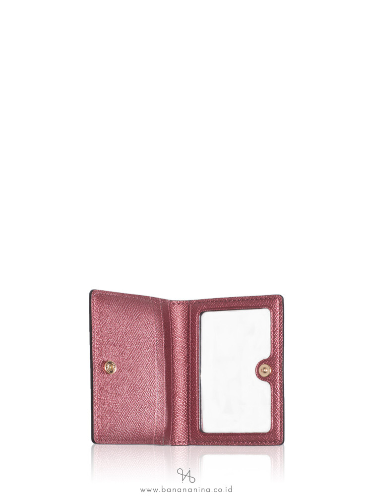 COACH 80122 Signature Make Up Pouch and Mirror Gift Set Khaki Wine