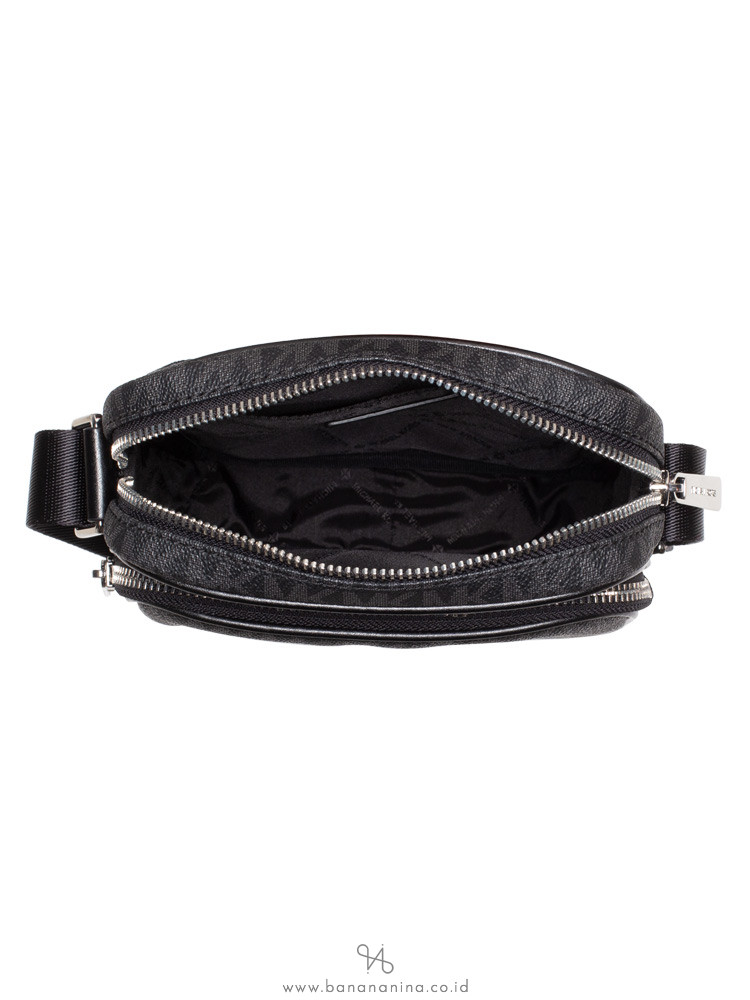 MICHAEL KORS Men Jet Set Travel Medium Flight Bag Crossbody Black