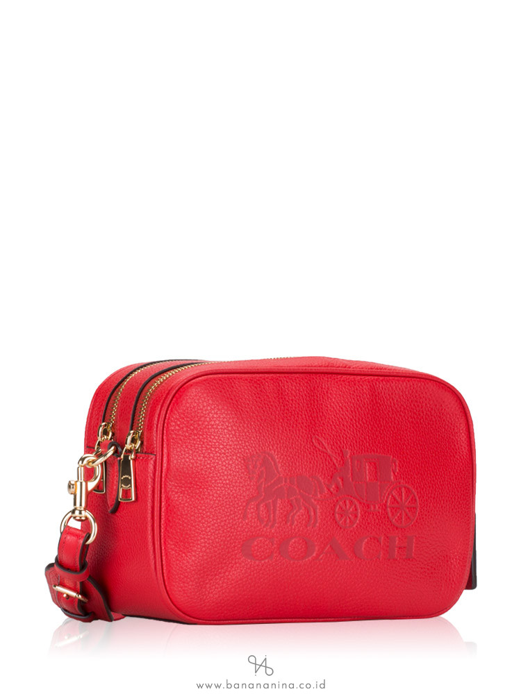 COACH 75818 Jes Leather Crossbody Bright Red