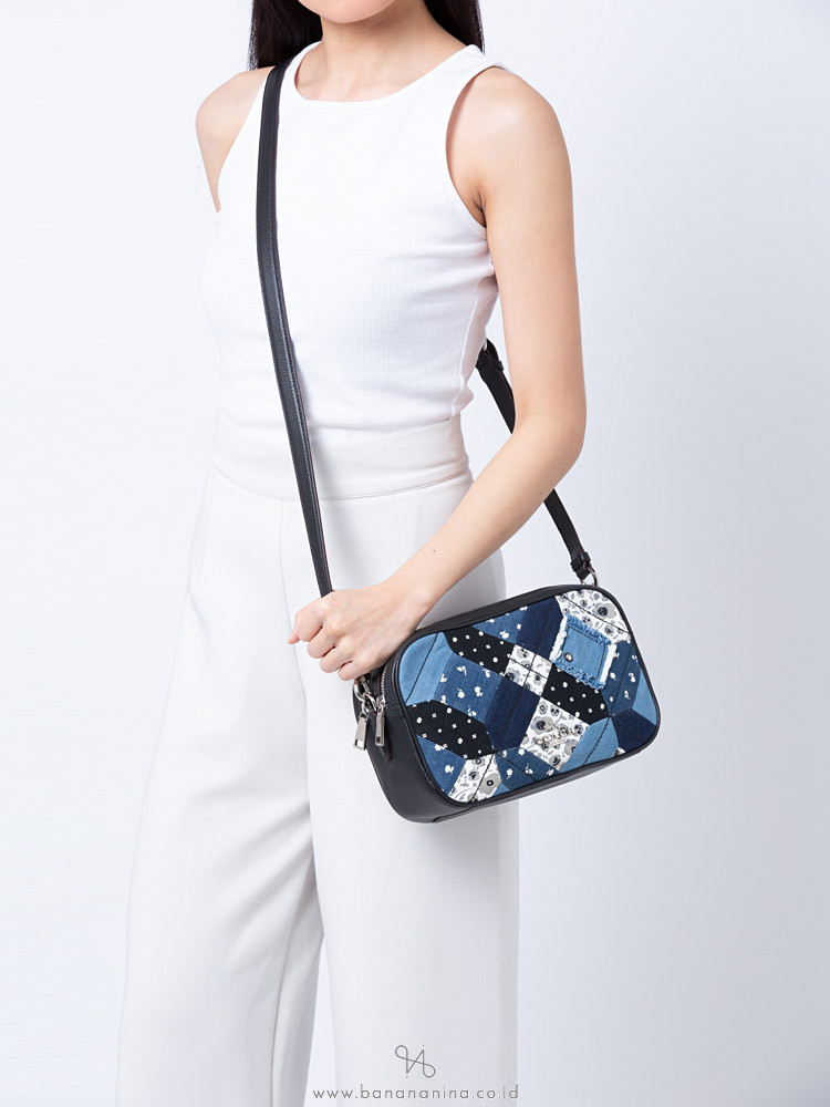 COACH 72761 Americana Patchwork Jes Crossbody Denim Multi