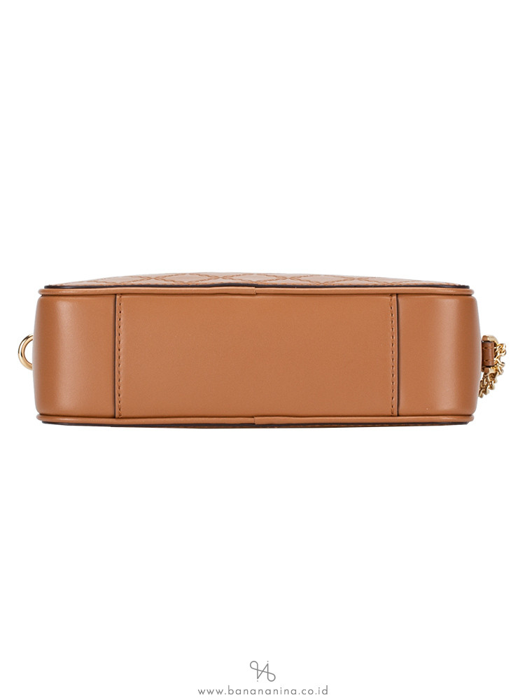 michael kors chain embossed leather camera bag