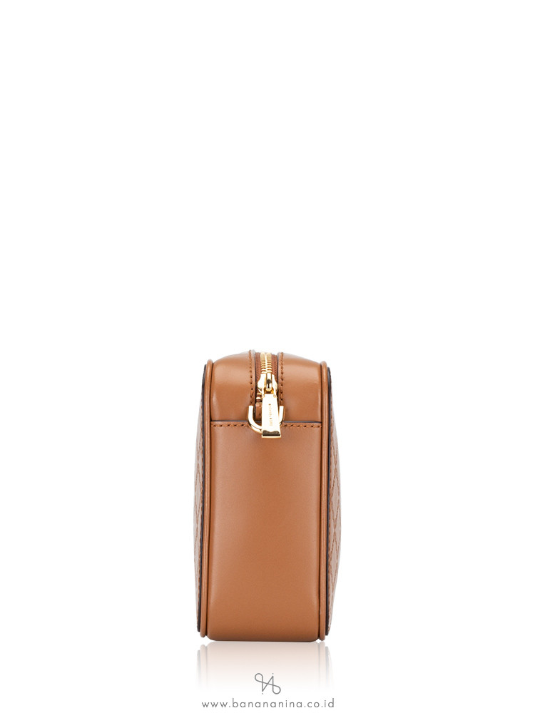 michael michael kors chain embossed leather camera bag