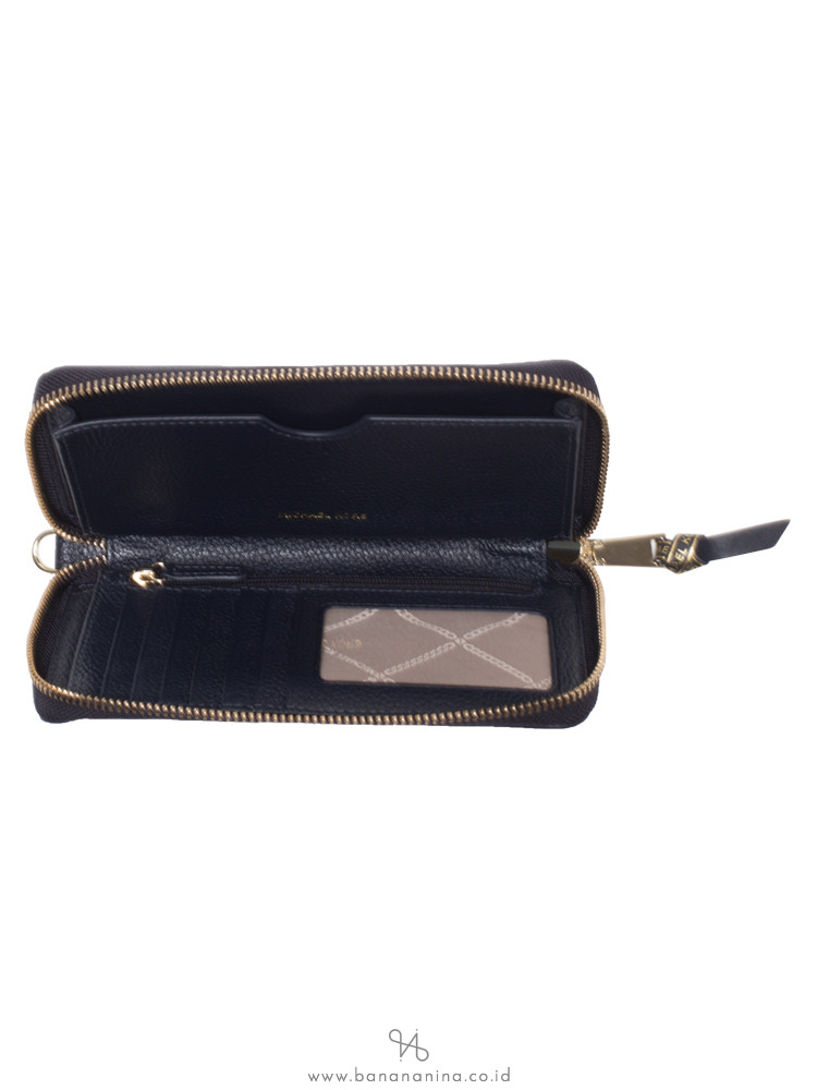 MICHAEL KORS Large Flat Multifunction Stripe Phone Case Admiral Optic White