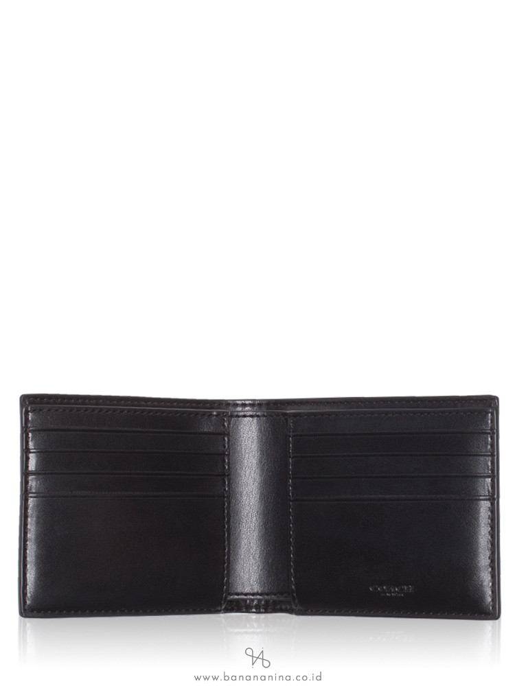 COACH Men 88071 3 In 1 Shirting Plaid ID Bifold Wallet Black Red Multi