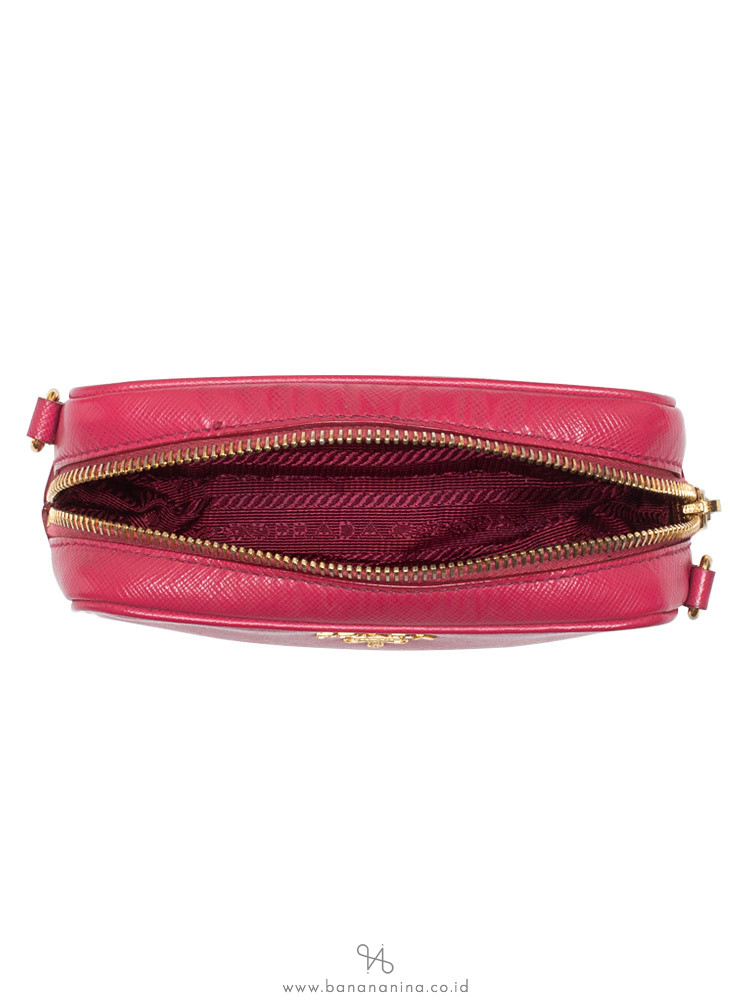 PRADA 1N1674 Saffiano Mini Camera Bag Peonia