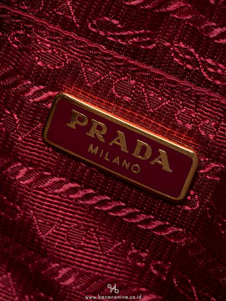 PRADA 1N1674 Saffiano Mini Camera Bag Peonia