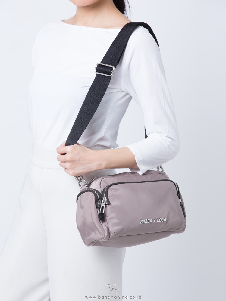 BIMBA Y LOLA Nylon Zip Crossbody Green