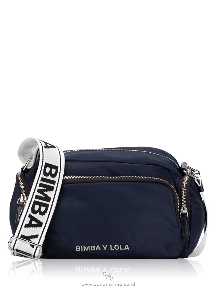 BIMBA Y LOLA Nylon Zip Crossbody Navy
