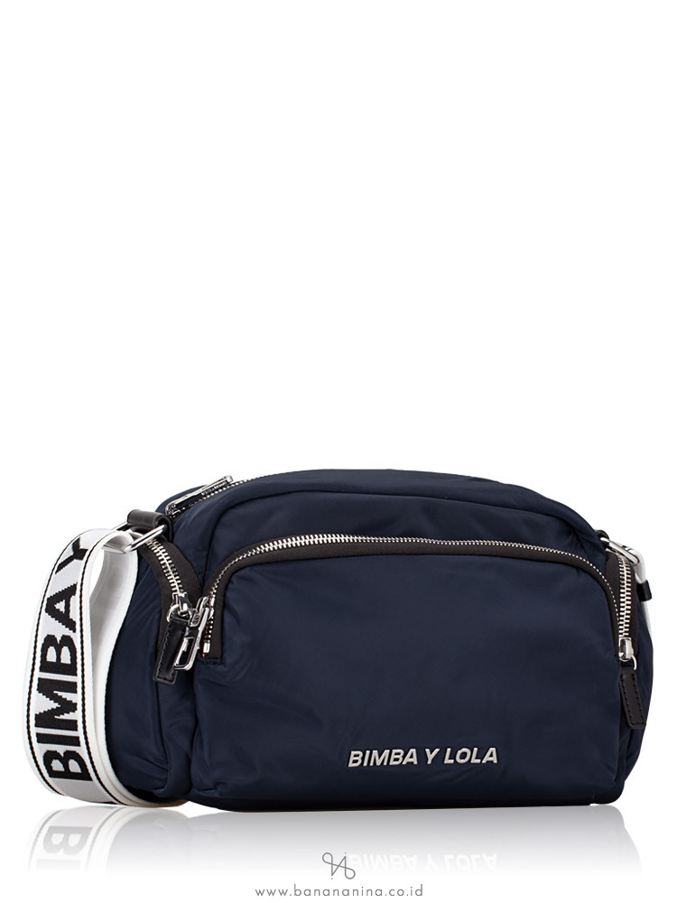BIMBA Y LOLA Nylon Zip Crossbody Navy