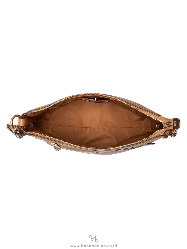 COACH 34823 Pebbled Leather Mae Crossbody Light Saddle