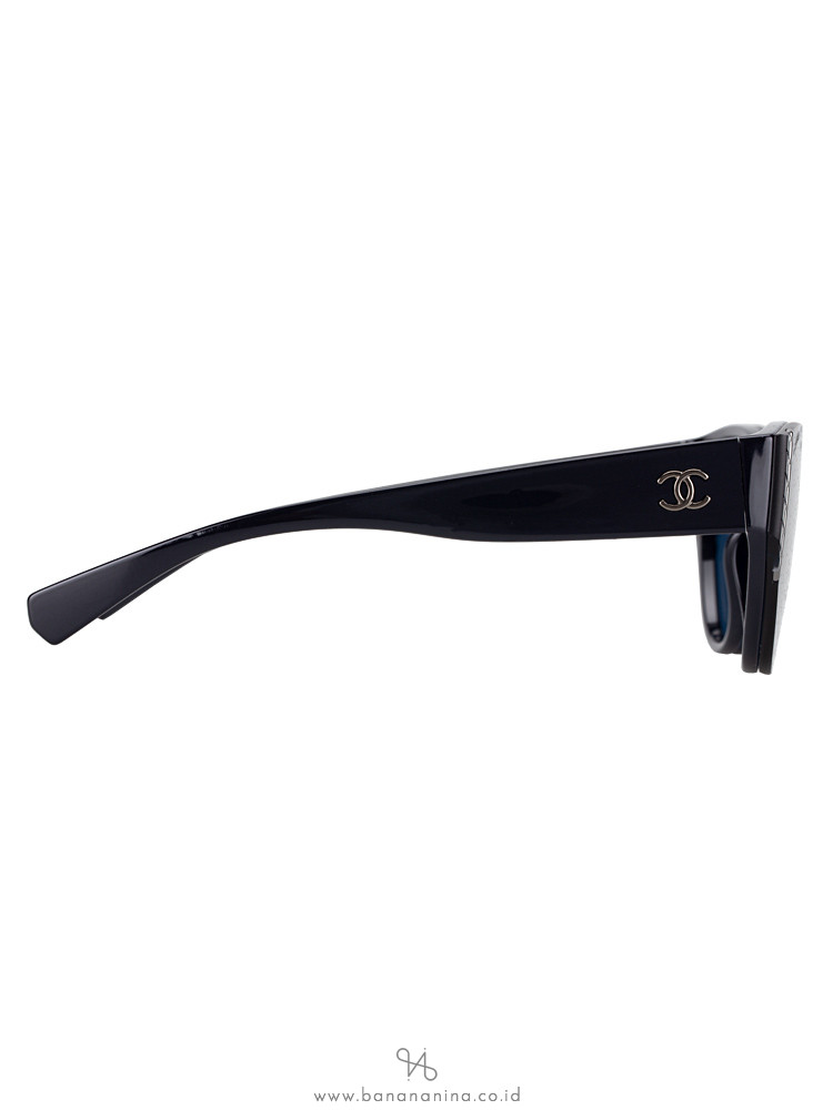 CHANEL 6054 Cat Eye Sunglasses Black