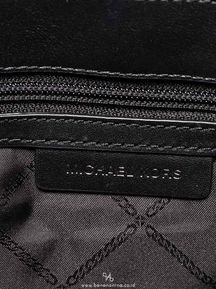 MICHAEL KORS Whitney Medium Checkerboard Top Handle Satchel Black Neon Yellow