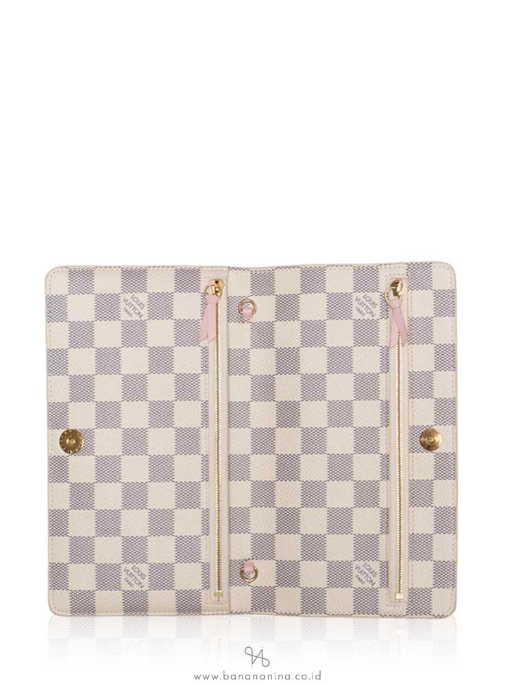 LOUIS VUITTON Damier Azur Trompe L\'oeil Trunk Weekend Pochette Limited Edition