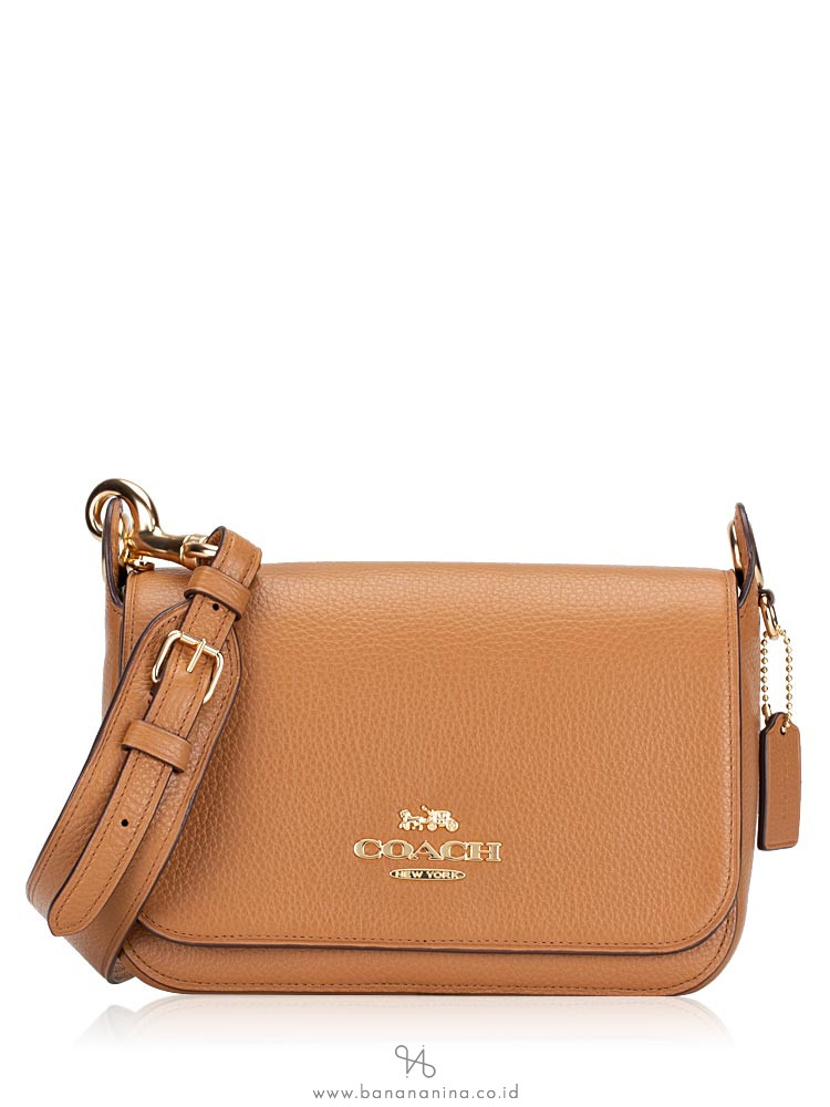 COACH 76698 Jess Leather Small Messenger Light Saddle