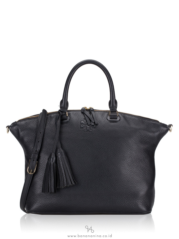 TORY BURCH Thea Medium Slouchy Satchel Black