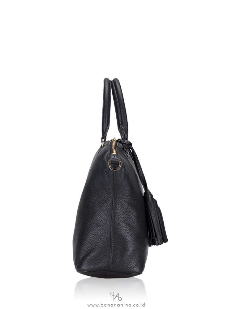 TORY BURCH Thea Medium Slouchy Satchel Black