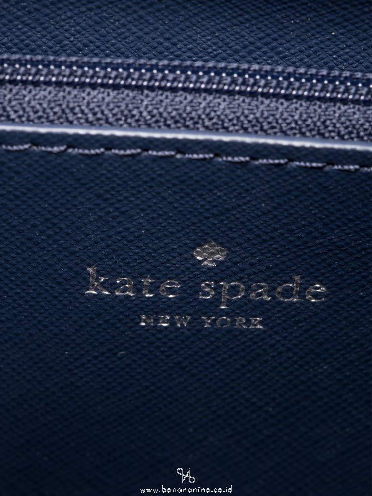 KATE SPADE Eva Leather Large Bucket Bag Blue Dawn Blazer Blue