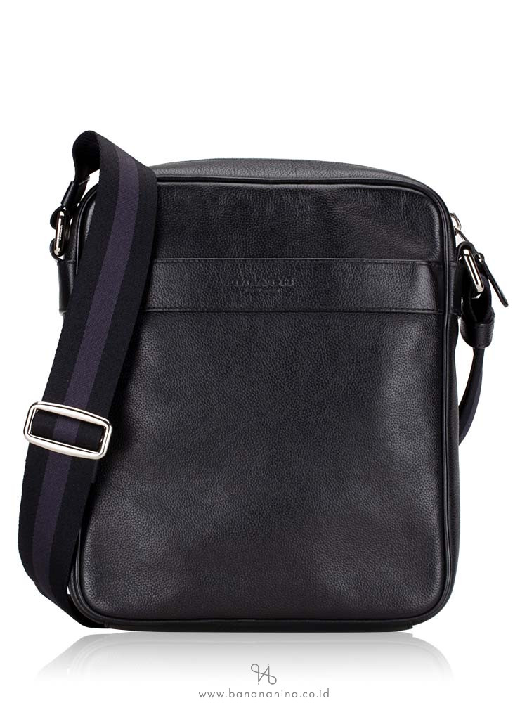 COACH Men 54782 Flight Smooth Leather Messenger Black