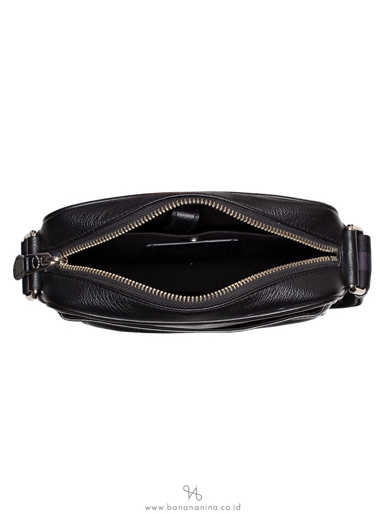 COACH Men 54782 Flight Smooth Leather Messenger Black