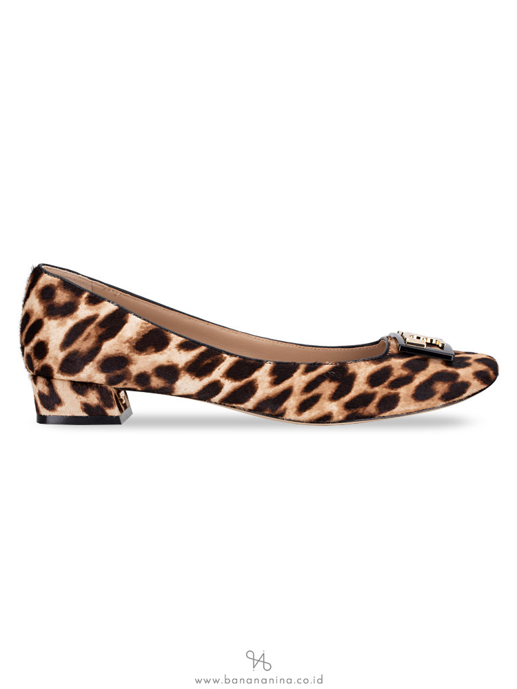 TORY BURCH Gigi Calf Hair Pumps Natural Leopard Sz 8.5