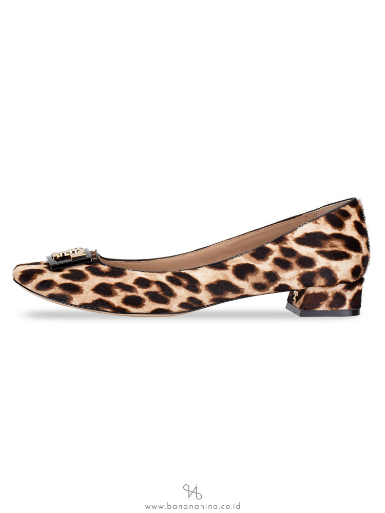 TORY BURCH Gigi Calf Hair Pumps Natural Leopard Sz 8.5