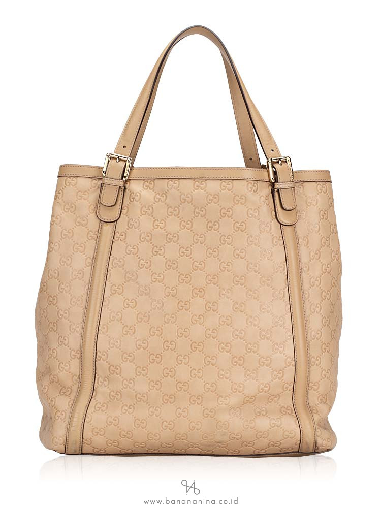 GUCCI Guccissima Britt Large Tote Beige