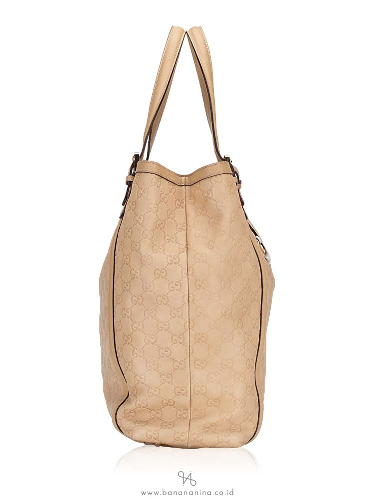 GUCCI Guccissima Britt Large Tote Beige