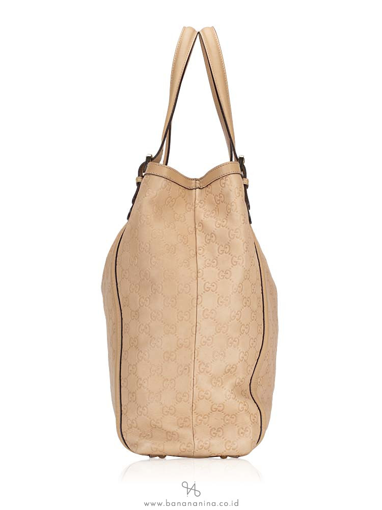 GUCCI Guccissima Britt Large Tote Beige