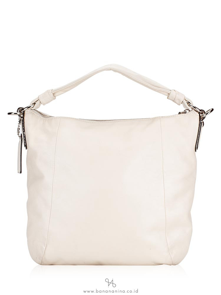 COACH 14783 Kristin Leather Hobo Chalk