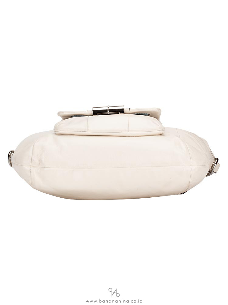 COACH 14783 Kristin Leather Hobo Chalk