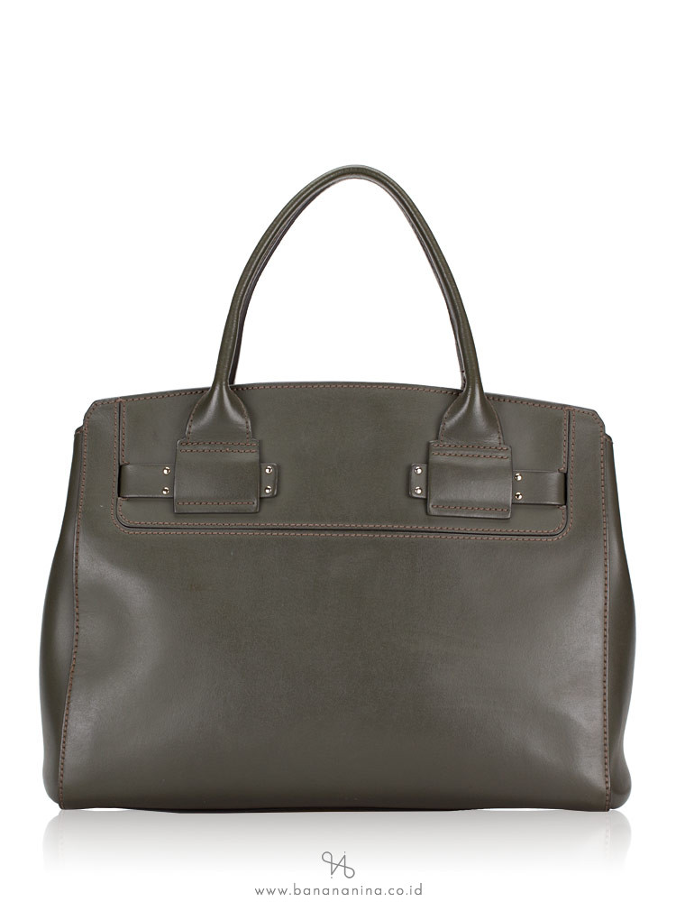 FURLA Lucky Leather Medium Tote Army