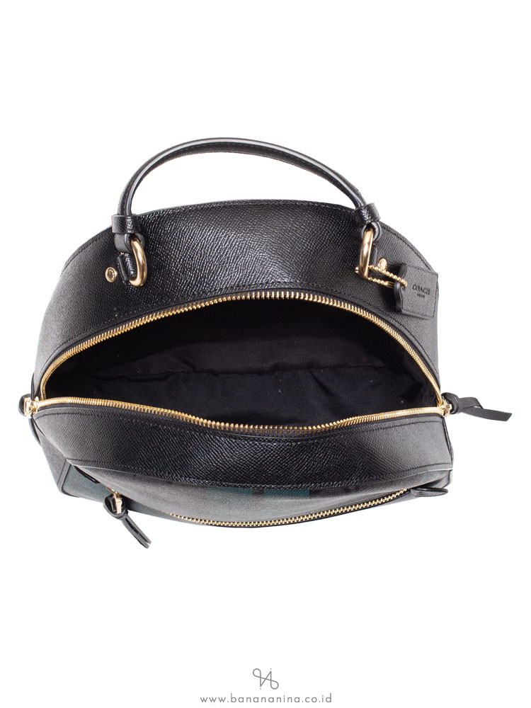 COACH 80056 Signature Field Plaid Jordyn Backpack Black Ocean Multi