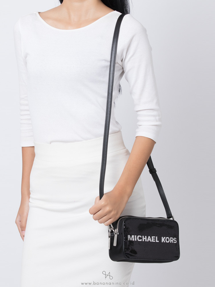 MICHAEL KORS Kenly Logo Small Camera Crossbody Black Multi