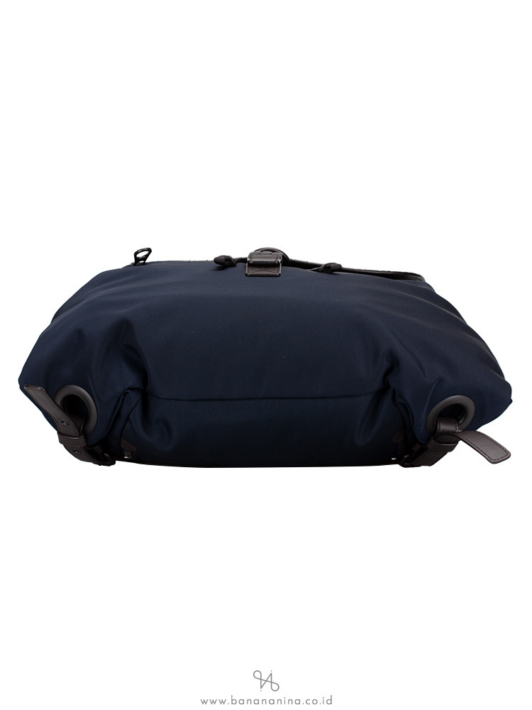 BOTTEGA VENETA Canvas and Intrecciato Nappa Backpack Tourmaline Espresso