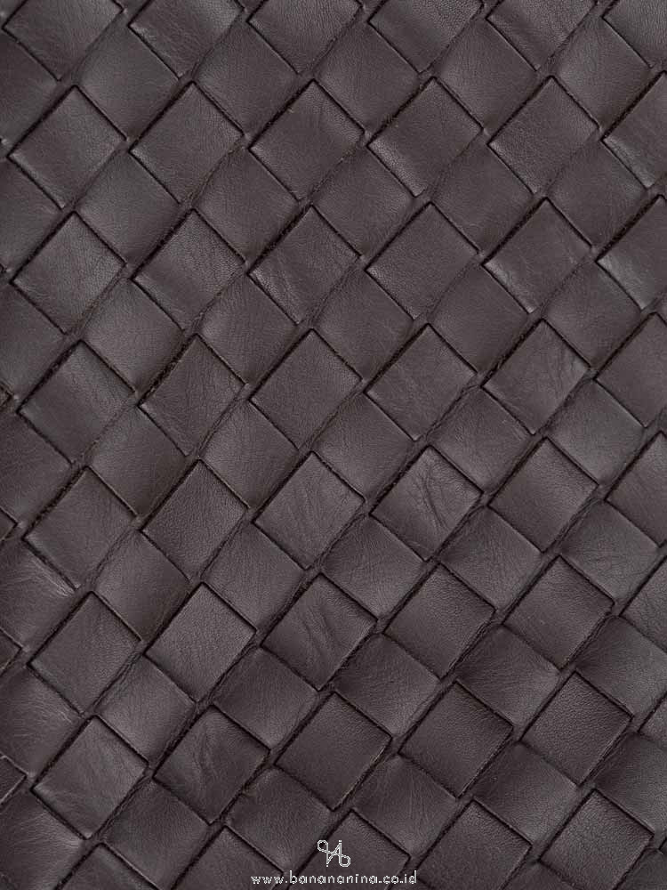 BOTTEGA VENETA Canvas and Intrecciato Nappa Backpack Tourmaline Espresso