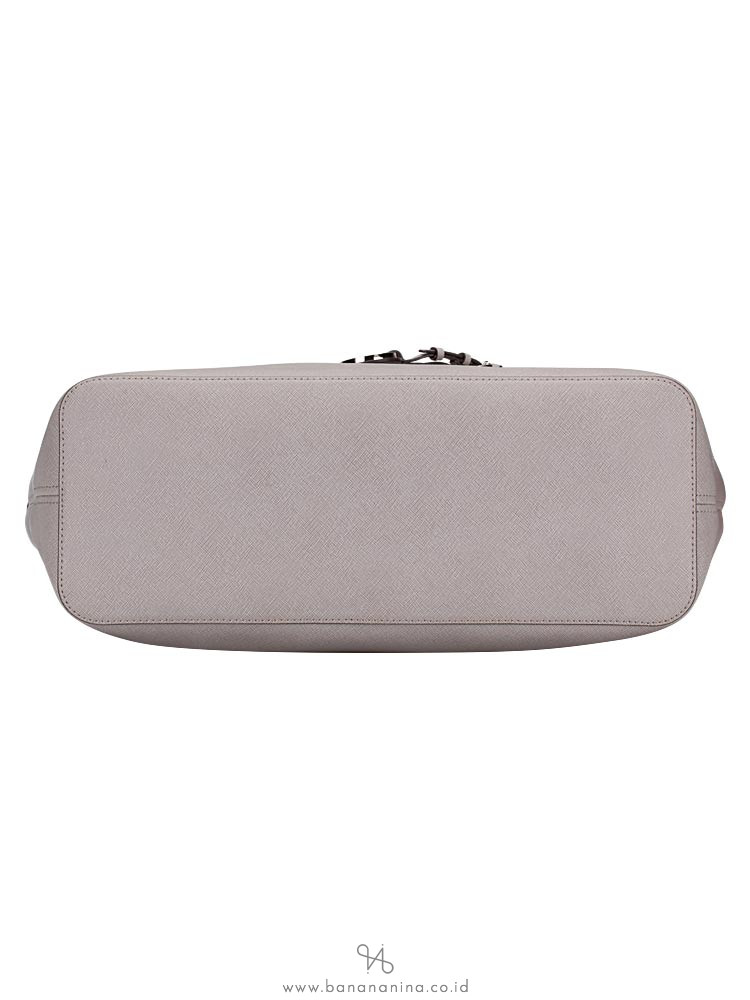 MICHAEL KORS Jet Set Medium Multifunction Zip Tote Pearl Grey