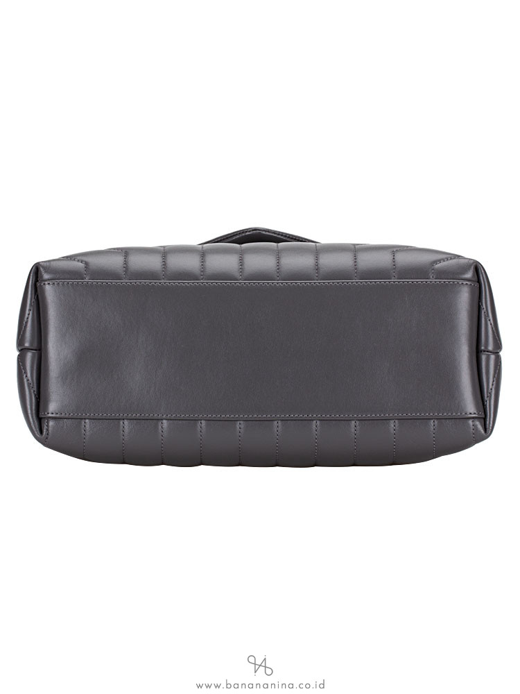 YSL Matelasse Medium Loulou Chain Bag Pearl Grey