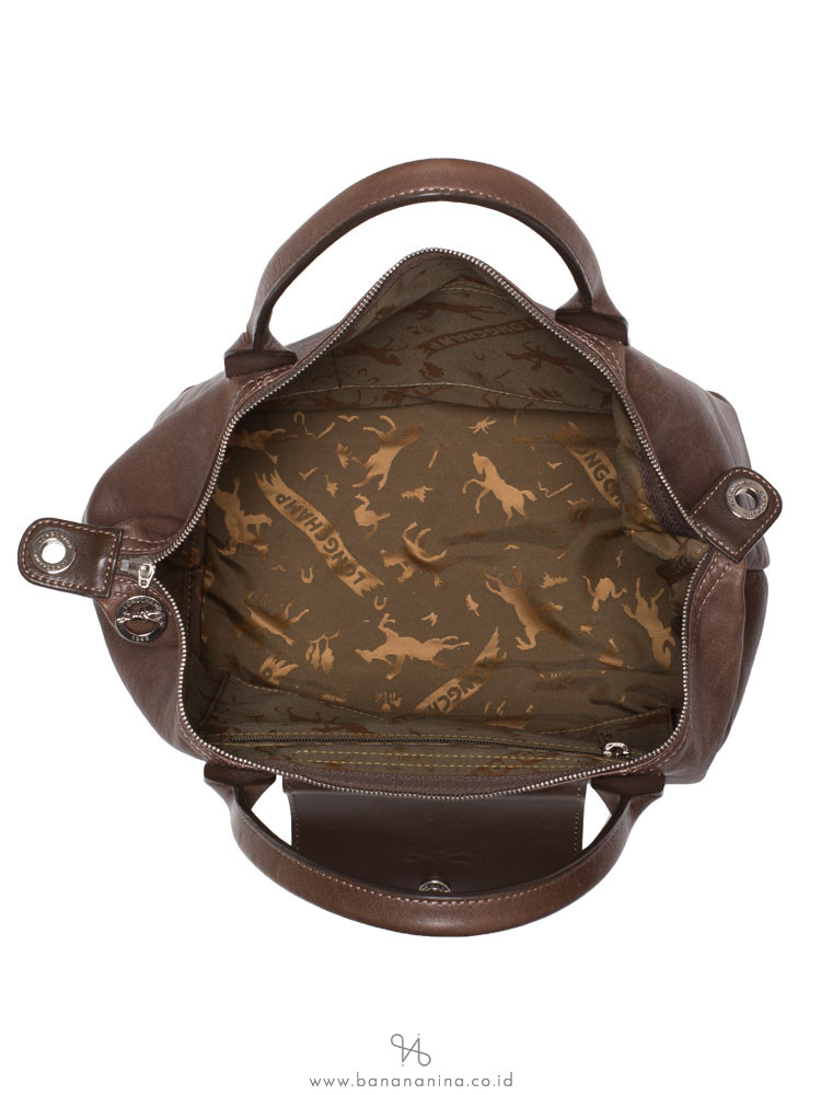 LONGCHAMP Le Pliage Cuir Small SH Taupe