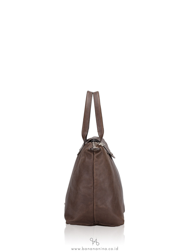 LONGCHAMP Le Pliage Cuir Small SH Taupe
