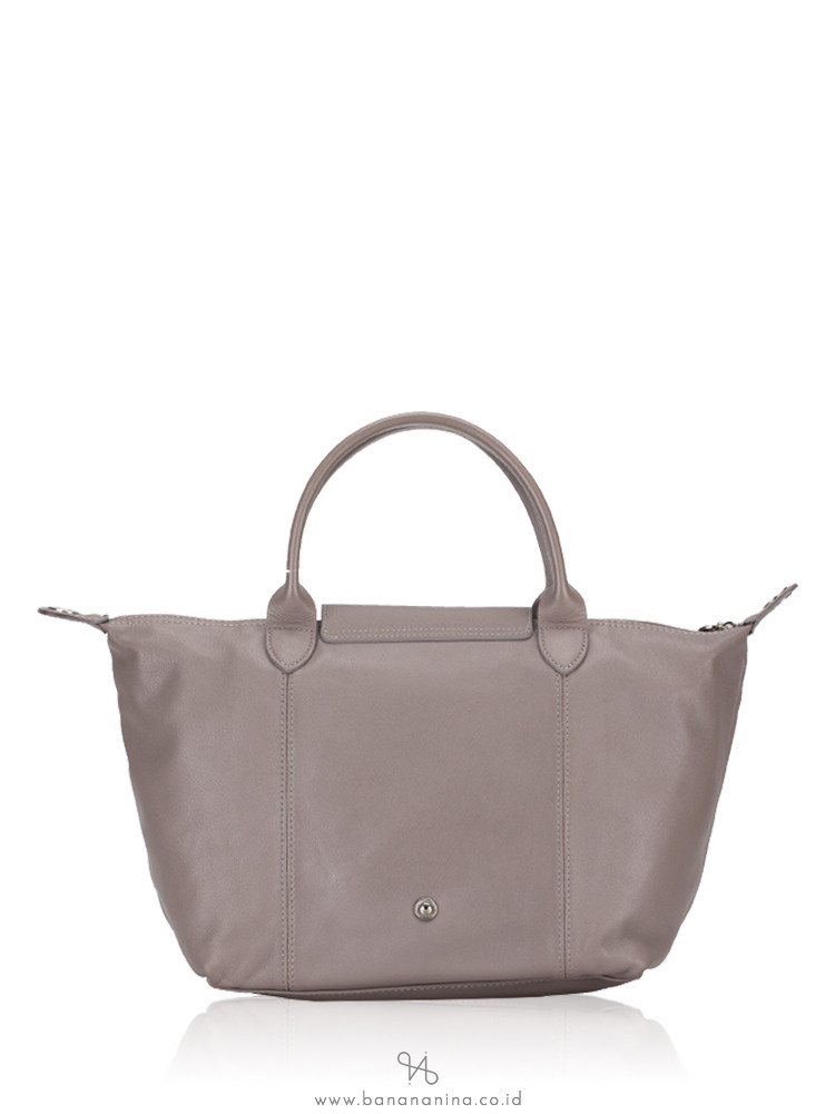 LONGCHAMP Le Pliage Cuir Small SH Pebble