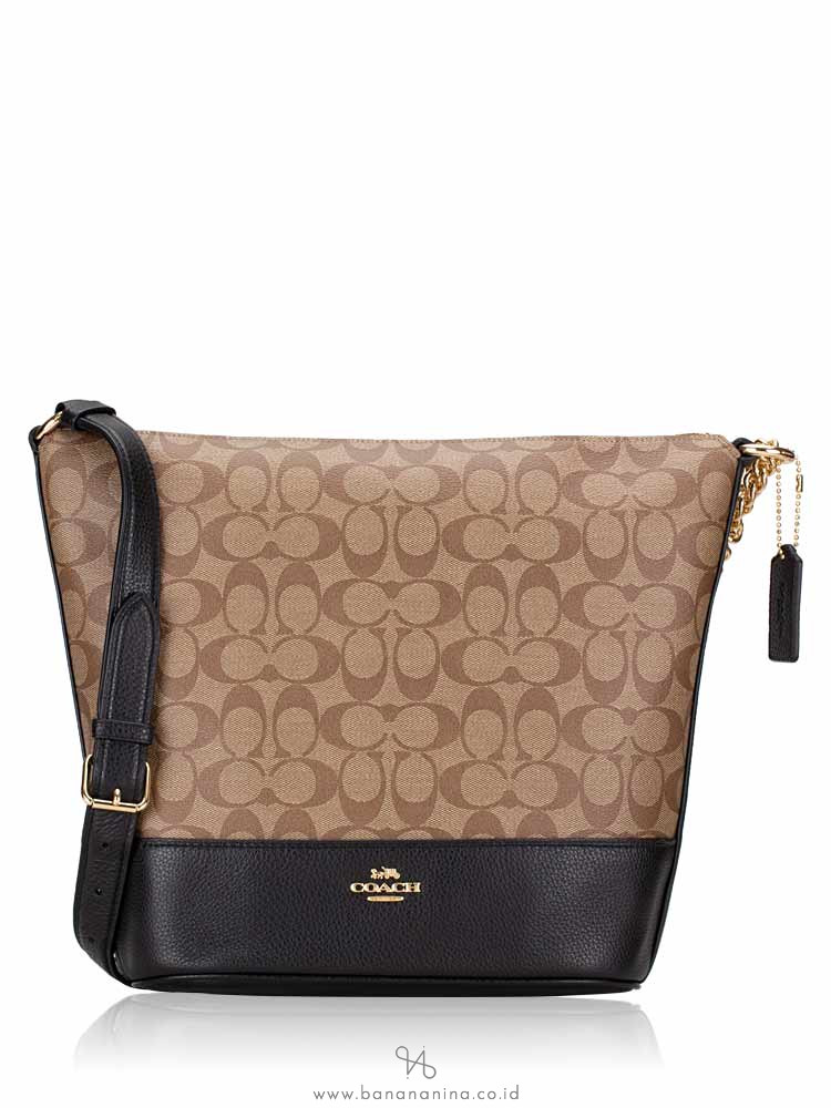COACH 72852 Signature Paxton Duffle Khaki Black
