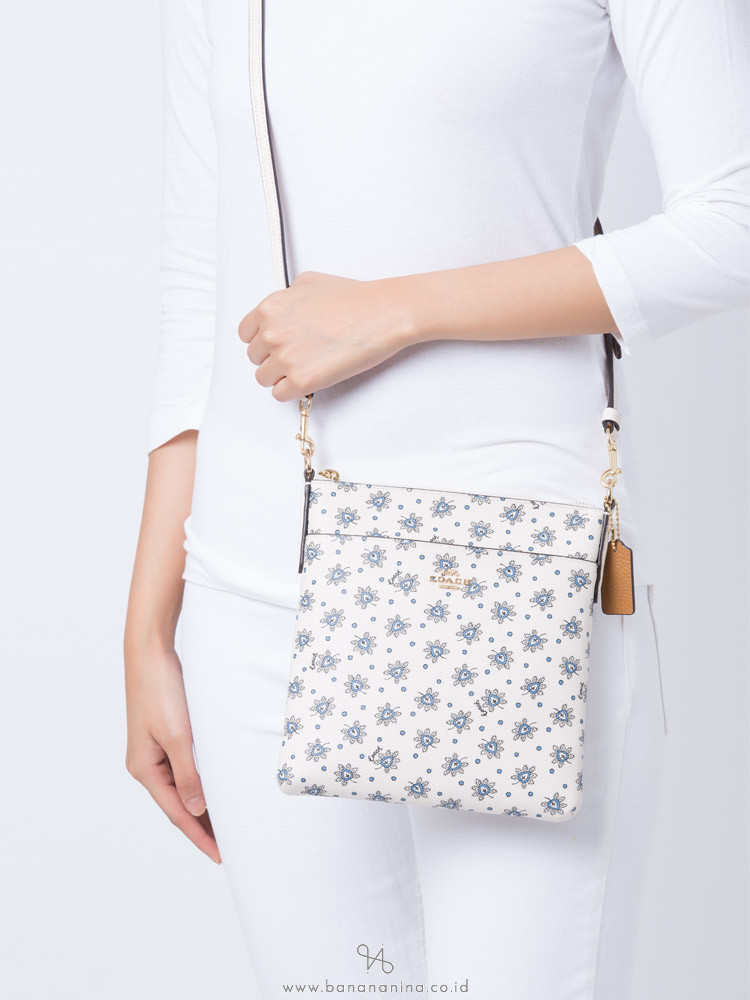 COACH 67668 Forest Print Kitt Crossbody Chalk Multi