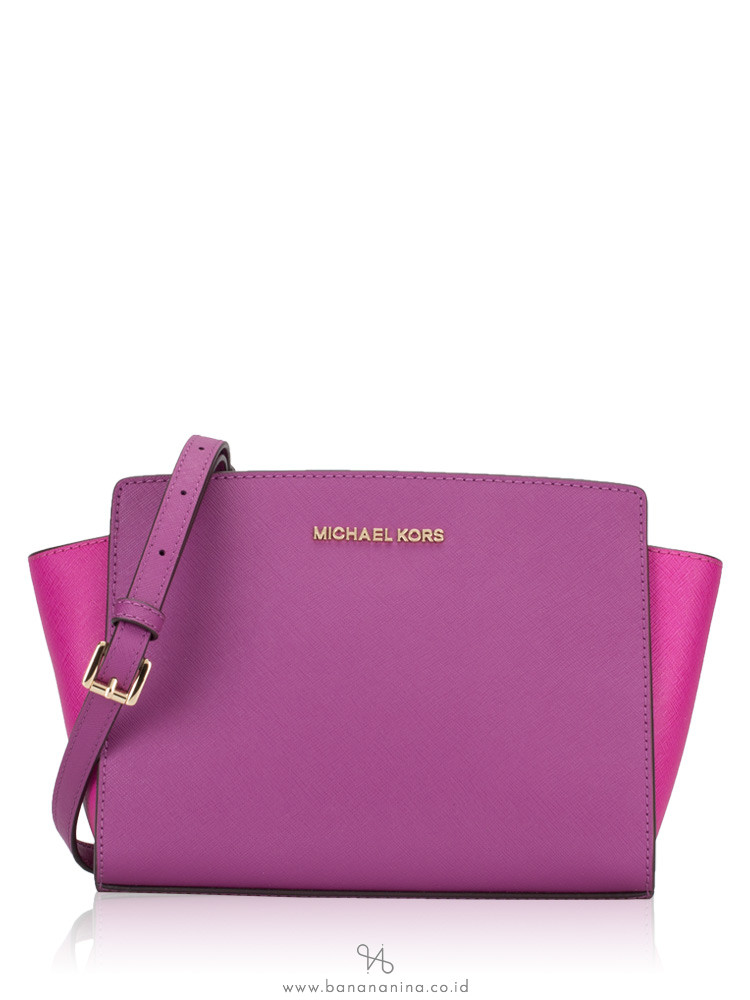 MICHAEL KORS Selma Medium Messenger Pomegranate Multi